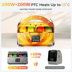 Secador de Filamento Creality SpacePi X4, 4 Bobinas, Calentamiento Dual Independiente, Temperatura Máxima de 85°C, Máquina de Secado de Plástico - Product Image 3