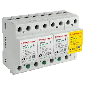 SPD Uc255V AC T1 Iimp50kA/In100kA/Imax200kA for 3 Phases TT or TN-S Power Supply System Surge Diverter