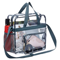Sac à bandoulière de voyage isotherme en PVC transparent grande capacité avec fermeture éclair pour articles de toilette – Vente en gros