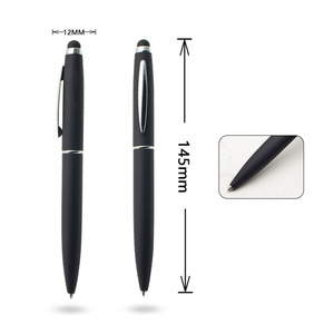 Biểu Tượng Tùy Chỉnh Đa Chức Năng Màu Xanh Hải Quân Màn Hình Cảm Ứng Kim Loại Bút Bi Cao Su Tráng Với 0.7 Mm Chiều Rộng Bằng Văn Bản - Product Image 6