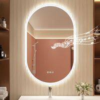 Espejo de Baño Inteligente LED Ovalado Antivaho con Sensor Táctil Iluminado para Proyectos de Hoteles y Villas, Garantía de 5 Años, Venta al por Mayor de Fábrica