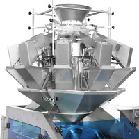 Machine d'emballage verticale automatique inclinée à 10 têtes pour sachets oreillers de chips, biscuits et autres produits alimentaires