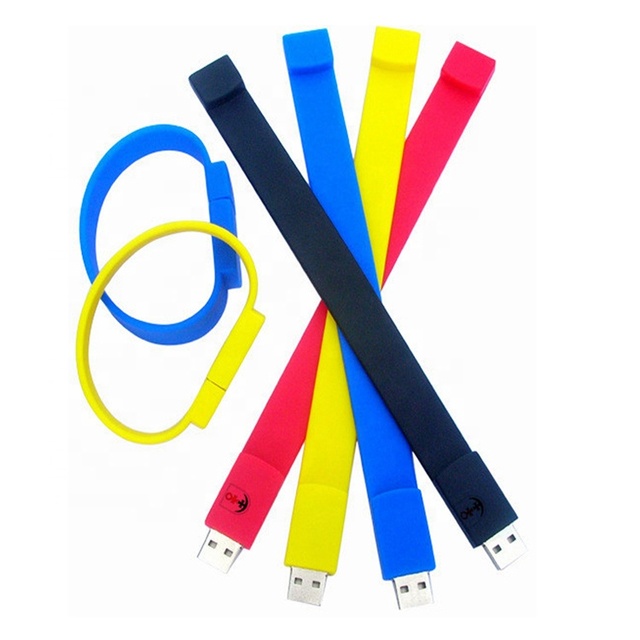 Silicone Wristband USB Bracelet Flash Drive 1GB 4gb 16GB 32GB Bracelet USB Flash Drive With Custom Logo for Promotional Gifts