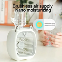 Ventilateur portable mini Fox à brumisation et refroidissement par eau, ventilateur de bureau personnel USB pour la maison et le bureau