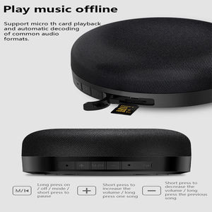 Mini Altavoz Subwoofer Portátil Redondo de Tela, Inalámbrico BT5.3 TWS, con Ranura TF, USB, Sonido Estéreo, para Exteriores, Bicicleta, Audio Portátil - Product Image 5