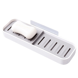 Minimalist Wall Mount Soap Dish Rectangular ABS Drainable Bathroom <b>Shelf</b> For Soap Storage - Product Image 3