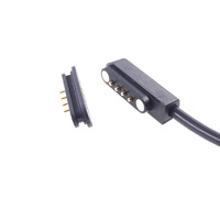 Alta corriente 2A fuerte magnético 4 pines resorte Pogo Pin conectores magnéticos 2,54mm paso acoplamiento Usb Cable conector