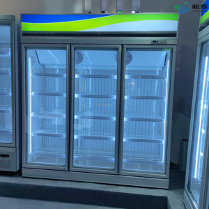 Refrigerador de Bebidas <span class=keywords><strong>Coca</strong></span>-Cola de Doble Puerta Transparente con Iluminación, Tipo Chiller de Montaje Superior - Product Image 2