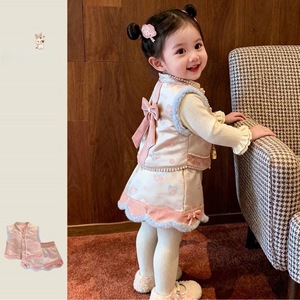 Tongxingyuan Baby Girls Chinese Style Winter Set Padded Thickened Two Piece Outfit Windproof First Birthday Clothing - Product Image 3