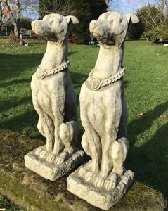 特注天然大理石の石動物像人命サイズ犬の彫刻家の入り口の家族の装飾手芸 - Product Image 4