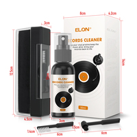 Kit de nettoyage ultime pour disques vinyles ELON - Nettoyant écologique sans alcool à base d'extraits végétaux avec brosse et soin de l'aiguille du lecteur