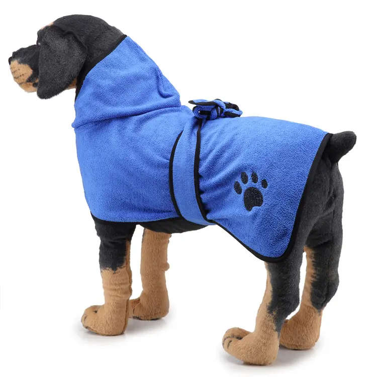 Tronsmart-pyjamas pour chien, vêtement d'usine OEM, en microfibre, pour animaux de compagnie, peignoir absorbant, couvertures à double usage