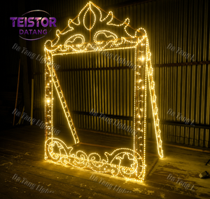 ไฟตกแต่งรูปแบบกรอบรูป LED สำหรับภายนอกอาคาร เหมาะสำหรับตลาดคริสต์มาส ลานกิจกรรมสาธารณะ และโครงการตกแต่งภูมิทัศน์ตามฤดูกาล - Product Image 4