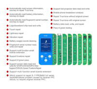 Programmeur de réparation JC V1SE Phone Ture Tone pour iPhone 7 7P 8 8P X XR XS XSMAX 11 Pro MAX12 13 14 15 Batterie Lecteur d'empreintes digitales SN