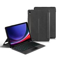 Étui Clavier en Cuir Multifonctionnel Amovible Housse de Protection Détachable avec Support pour Matepad Pro 12,2 Pouces VK-BT-08