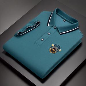 男性用TシャツTシャツTシャツポロシャツ夏用半袖半袖刺繍半袖 - Product Image 4