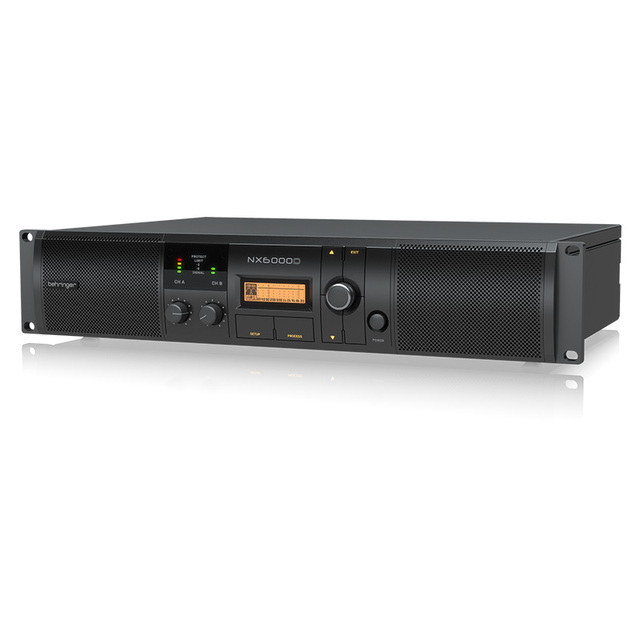 Behringers NX6000D Power Amplifier Class D 6000 Watts 4 Channels With Impedance Compensation Amplifier