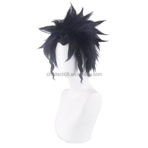 En la Tercera Parte de 's Bizarre Adventure', la Peluca de <span class=keywords><strong>Cosplay</strong></span> de <span class=keywords><strong>Jotaro</strong></span> Kujo es Azul-Negro y Levantada hacia Arriba - Product Image 6