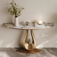 Console d'entrée en métal de style italien, luxe léger, pour hôtel, villa, murale, moderne, minimaliste, longue, pour couloir