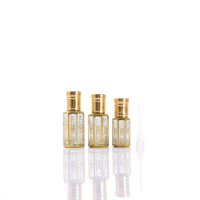 Flacons de parfum vides en verre octogonaux de 3 ml, 6 ml, 9 ml, 12 ml pour Attar Arabian Oud, transparents ou ambrés, avec bouchon à vis, pour huiles essentielles