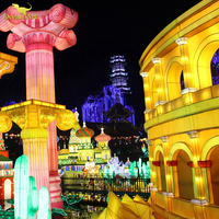 Chinesisches Neujahr Tier laternen fest Outdoor Dragon Lantern Show