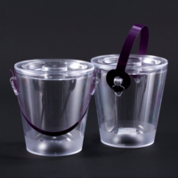 Emballage rond en plastique transparent personnalisé, portable, avec poignée, biodégradable, imperméable