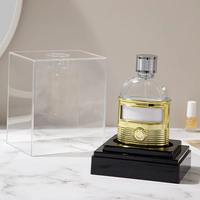 Présentoir sur pied moderne haut de gamme personnalisé en acrylique transparent, non pliable, à un seul niveau, pour figurines, avec étagères de rangement multifonctionnelles