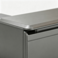 Bureau de direction moderne de luxe en gros avec plateau en bois, cadre métallique et armoire latérale – Mobilier de bureau commercial pour PDG et managers