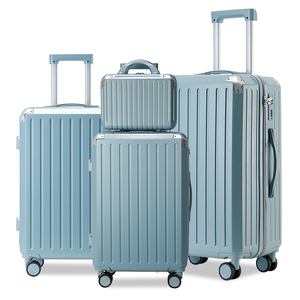 Großhandel groß 14 Zoll Rolling Tote Bag Rollen Karierte Gepäck tasche 3 Fächer Telefon halter Vierteiliger Koffer Set 14 20 24 28 Tasche - Product Image 1
