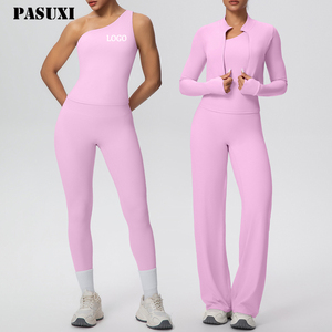 PASUXI High Quality Yoga Sets <strong>Flared</strong> <strong>Leggings</strong> Seamless Gym Running Bra Workout Activewear Fitness Suits for Women - Product Image 1