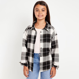 Lucky Sprout personnalisé filles chemise à carreaux mince mode veste enfants chemises en gros pour enfants filles - Product Image 4