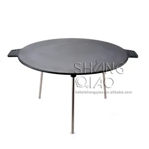 Outdoor Griddle--Cast Iron Griddle Pan With Legs Outdoor Use Campfire Cast Iron Griddle