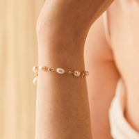 Bracelet de mariée en argent avec perles délicates, bracelet minimaliste, cadeau pour demoiselle d'honneur, bijoux de mariage, bracelet perlé avec perles blanches