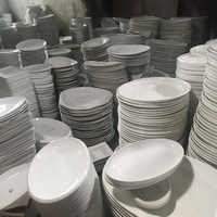 Vente Chaude en Gros Assiettes en Céramique Blanches de Restaurant de Chaozhou les Moins Chères – Services de Table en Céramique par Ton