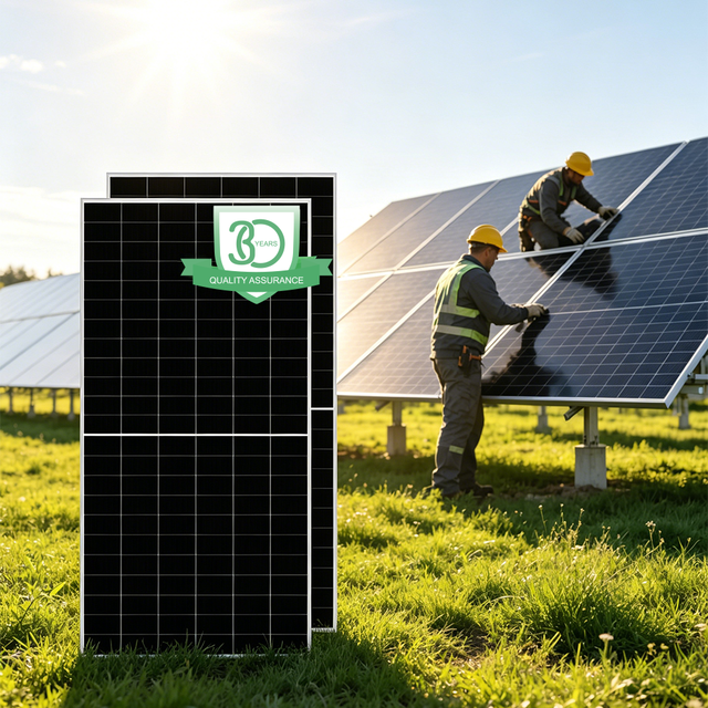 BluesunSustainable High Efficiency 24.6% Monocrystalline Photovoltaic Panel 630 640 650 660W Solar Panels for Home Electricity
