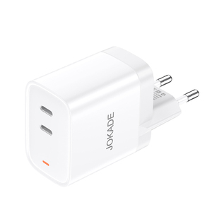 Jokade 2 Port <b>Type</b> <b>C</b> Fast Charging Charger White <b>Plug</b> In Wall <b>Adapter</b> For Phone Tablet - Product Image 3