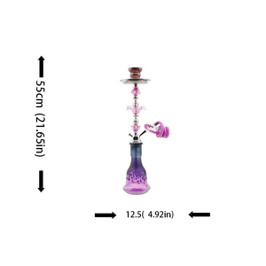 Ensemble de chicha arabe Hookah Bar Chicha Softsmoke, tube unique moyen, <span class=keywords><strong>bouteille</strong></span> en verre violet, chichas <span class=keywords><strong>Shesha</strong></span>, ensemble complet - Product Image 4
