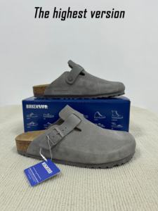 <span class=keywords><strong>Meilleur</strong></span> pour les pieds doux lit sandales sabots <span class=keywords><strong>orthopédique</strong></span> liège pantoufles inspiré Birkenstocks usine directe vache daim poids léger - Product Image 2