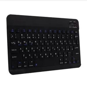 Teclado bluetooth para tablet sem fio, teclado pequeno plano de 7 polegadas e 10 polegadas para tablets Android, celulares, ipad e iphone