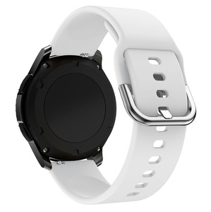 Bracelet en silicone à boucle en métal souple et étanche de qualité supérieure 20 22mm pour <span class=keywords><strong>Gear</strong></span> <span class=keywords><strong>S3</strong></span> <span class=keywords><strong>Frontier</strong></span> <span class=keywords><strong>Samsung</strong></span> Galaxy Watch 3 <span class=keywords><strong>46mm</strong></span>/42mm/Active 2 - Product Image 4
