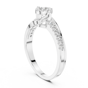 Silver <b>Diamond</b> <b>Ring</b> for Women Elegant Shiny Fashion Jewelry Perfect for Wedding Engagement Party Wear Gift Idea - Product Image 1