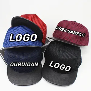 2023 ourudan 도매 사용자 정의 일반 클래식 두 톤 모자 플랫 챙 자수 야구 모자 모자