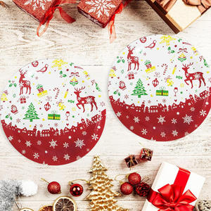 Assiettes en papier jetables à thème cerf et sapin de Noël, fournitures de décoration de fête de Noël créatives, directement de l'usine - Product Image 4