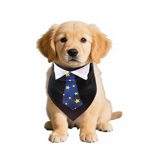 Abito Formale per Animali Domestici, Bandana, Collare, Papillon a Stella, Bavaglino, Costume Carino ed Elegante in Poliestere per Compleanno e Natale - Product Image 1
