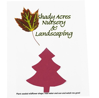 Tarjeta postal de papel semillado con forma de árbol y logotipo personalizado, 4x5, plantable, biodegradable, ecológica, para envíos, regalo, venta al por mayor