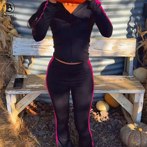 Setelan pakaian wanita musim dingin, setelan pakaian wanita celana panjang ramah gadis tinggi logo kustom 2 potong, pakaian musim dingin 2026 - Product Image 1