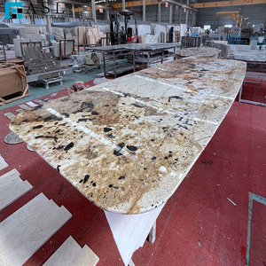 Losas de Cuarcita de Lujo, Tablero de Mesa de Mármol Blanco Patagonia Pandora para Comedor - Product Image 2