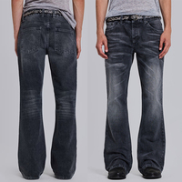 YUCE - Pantalones Vaqueros Casuales de Mezclilla Gruesa para Hombre, Diseño de Logotipo Personalizado, Pantalones de Estilo Urbano