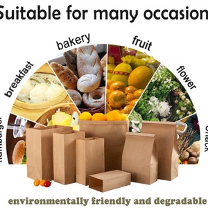 Custom Printing Logo <b>Biodegradable</b> Kraft Paper Shopping & Take Away Sac Papier Kraft Die Cut Handle Shopping Kraft Paper Bag - Product Image 2