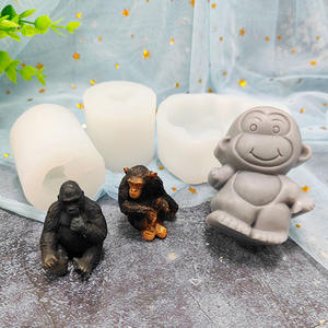 Moldes de Silicona con Forma de Animales, Mono y Plátano, para Hacer Pasteles, Fondant, Galletas, Jabón, Azúcar, Pudín, Chocolate - Product Image 2